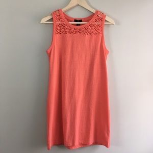 Gap Coral Tank Dress with Crochet Neck